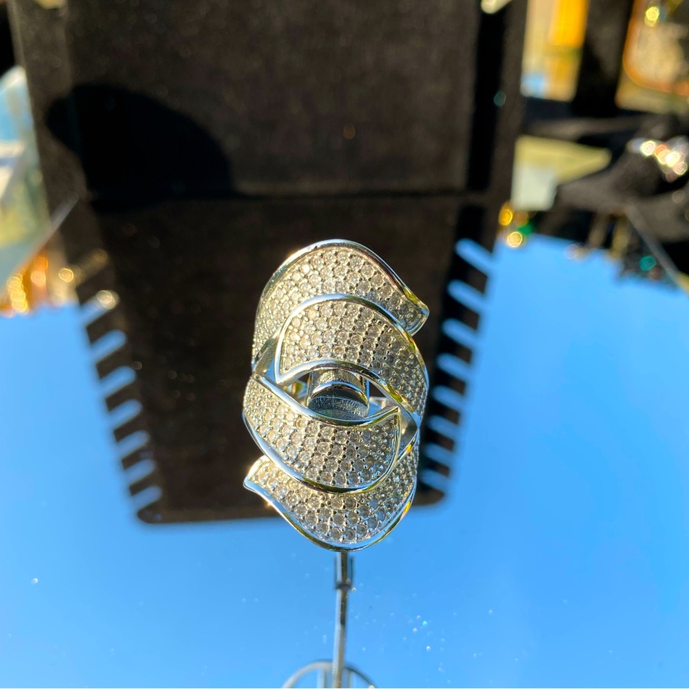 925 Solid Sterling Silver Ring Size 9 - image 6